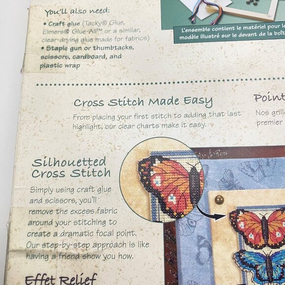 Dimensions Stone Path Studio Butterfly Counted Cross Stitch Kit Mount Frame 2002 - Picture 5 of 7